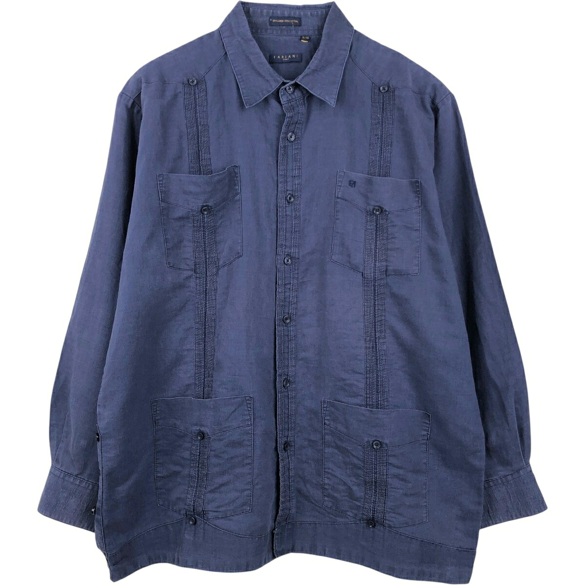 FARIANI 長袖 メキシカンシャツ キューバシャツ