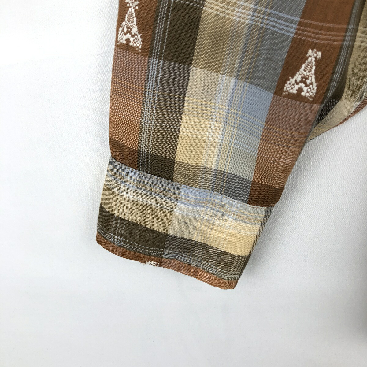 古着 70～80年代 リーバイス Levis REGULAR FIT 総柄 チェック柄 長袖 ウエスタンシャツ メンズM相当 ヴィンテージ /eaa663083 【中古】 【260822】