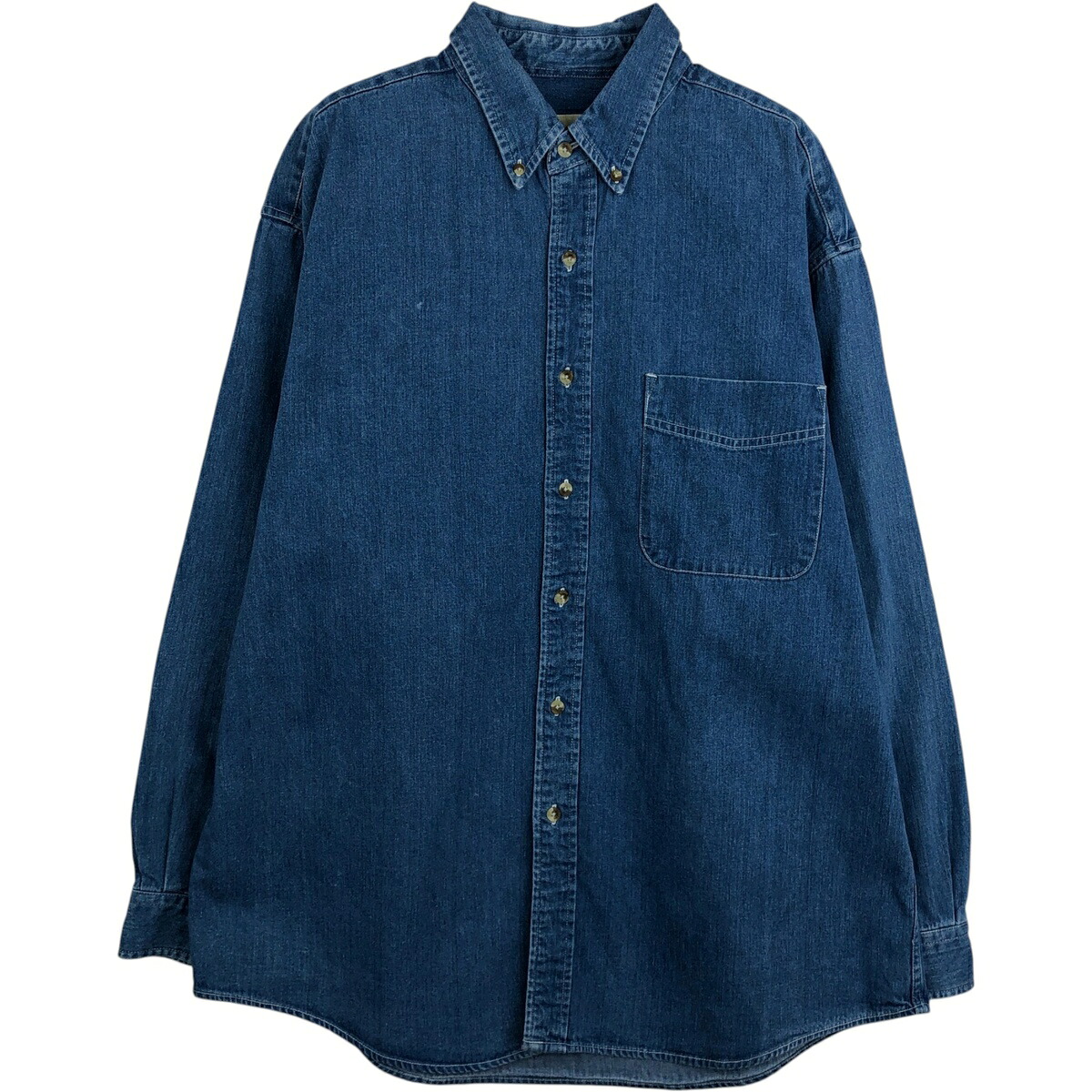 Eddie Bauer/エディーバウアー 長袖 ボタンダウンデニムシャツ