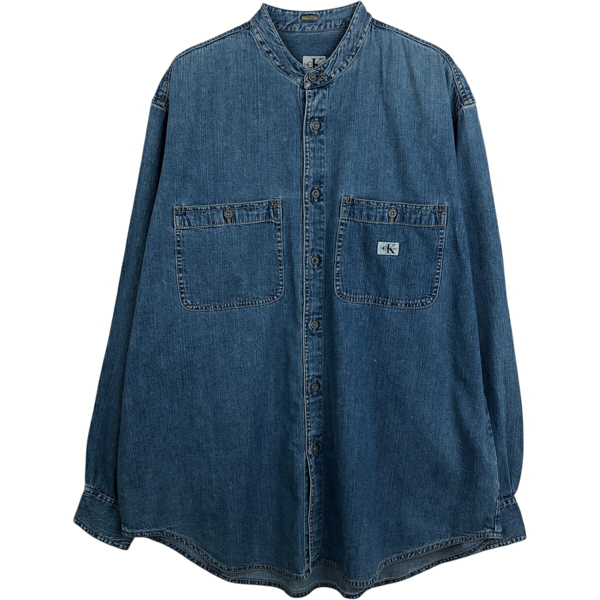 Calvin klein/カルバンクライン JEANS デニム スタンドカラーシャツ