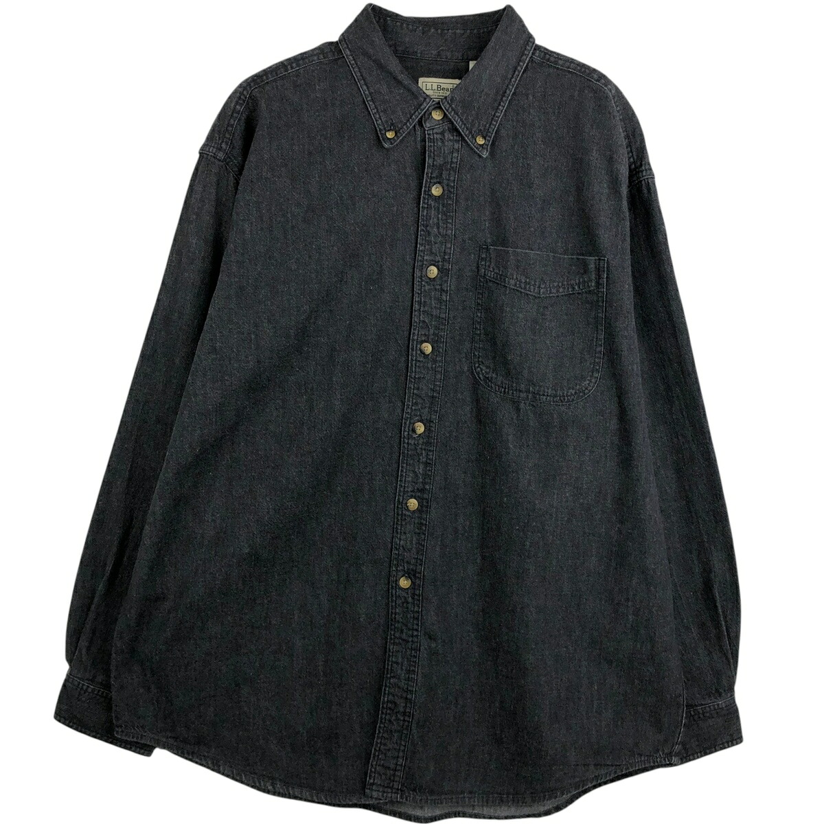 L.L.Bean/エルエルビーン 長袖 ブラックデニムシャツ