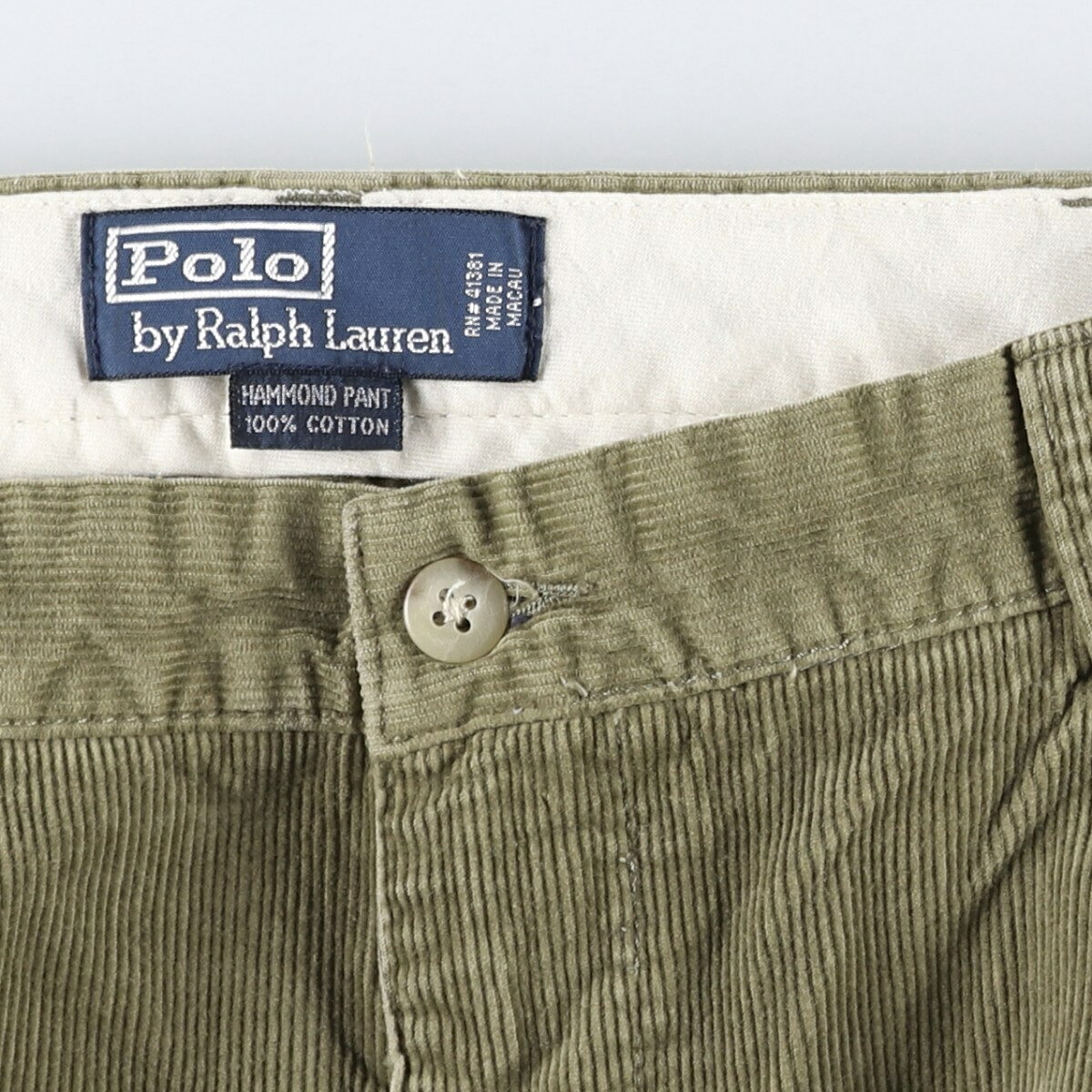古着 ラルフローレン Ralph Lauren POLO by Ralph Lauren HAMMOND PANT ツータック コーデュロイパンツ メンズw36相当 /eaa663691 【中古】 【260729】