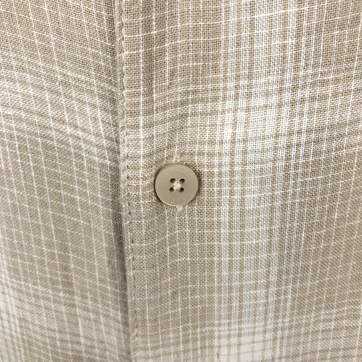 古着 ハガー HAGGAR WASHABLE LINEN オンブレチェック 半袖 オープンカラー レーヨン×リネンシャツ ボックスシャツ メンズL相当 /eaa663831 【中古】 【260807】