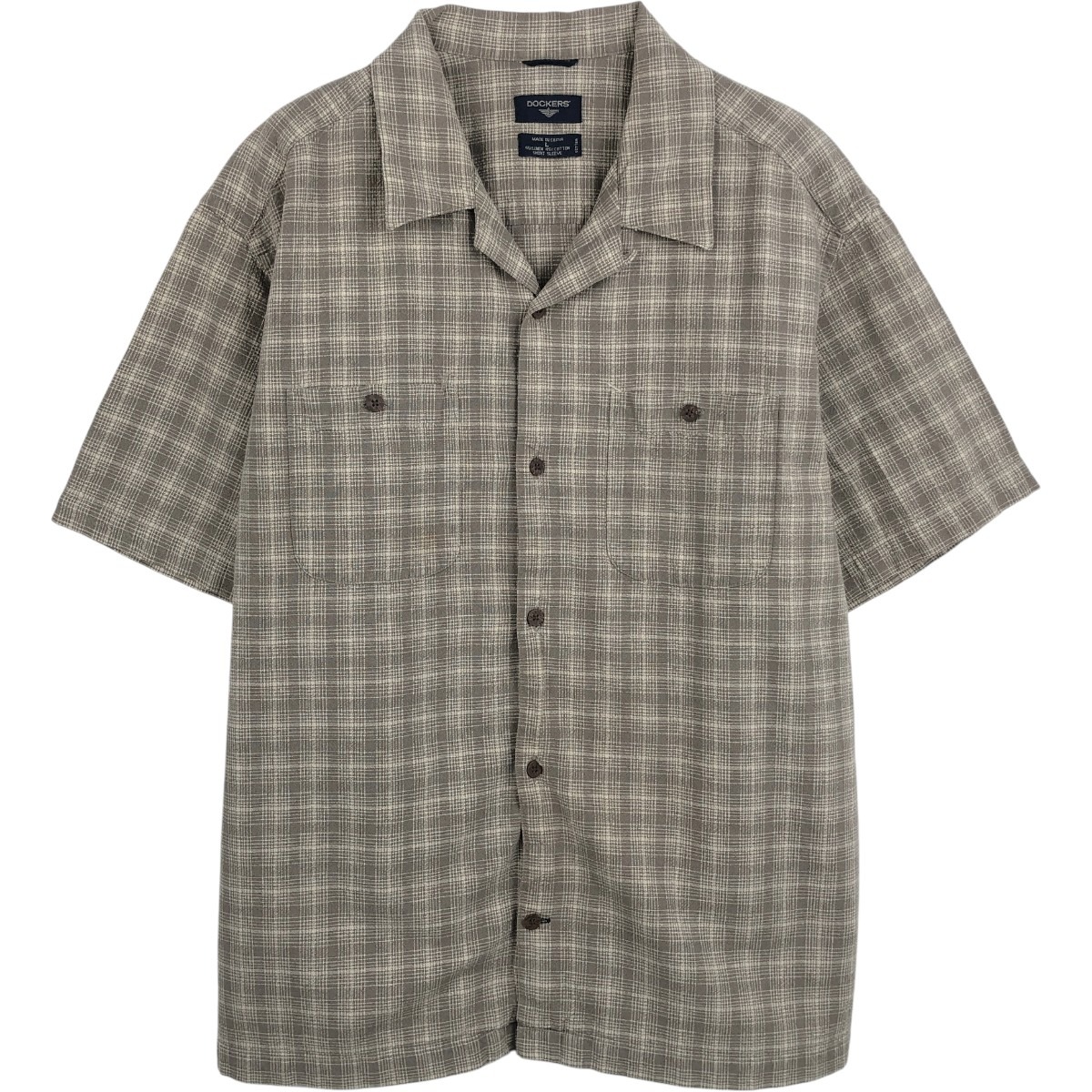 DOCKERS/ドッカーズ 半袖 オープンカラー リネンシャツ
