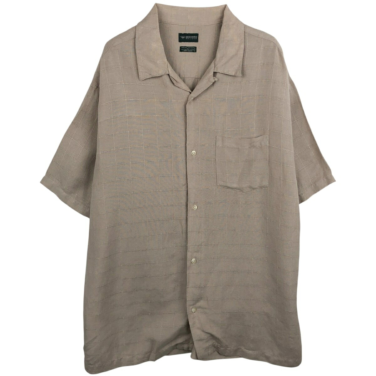 DOCKERS/ドッカーズ RECODE 半袖 オープンカラー リネンシャツ