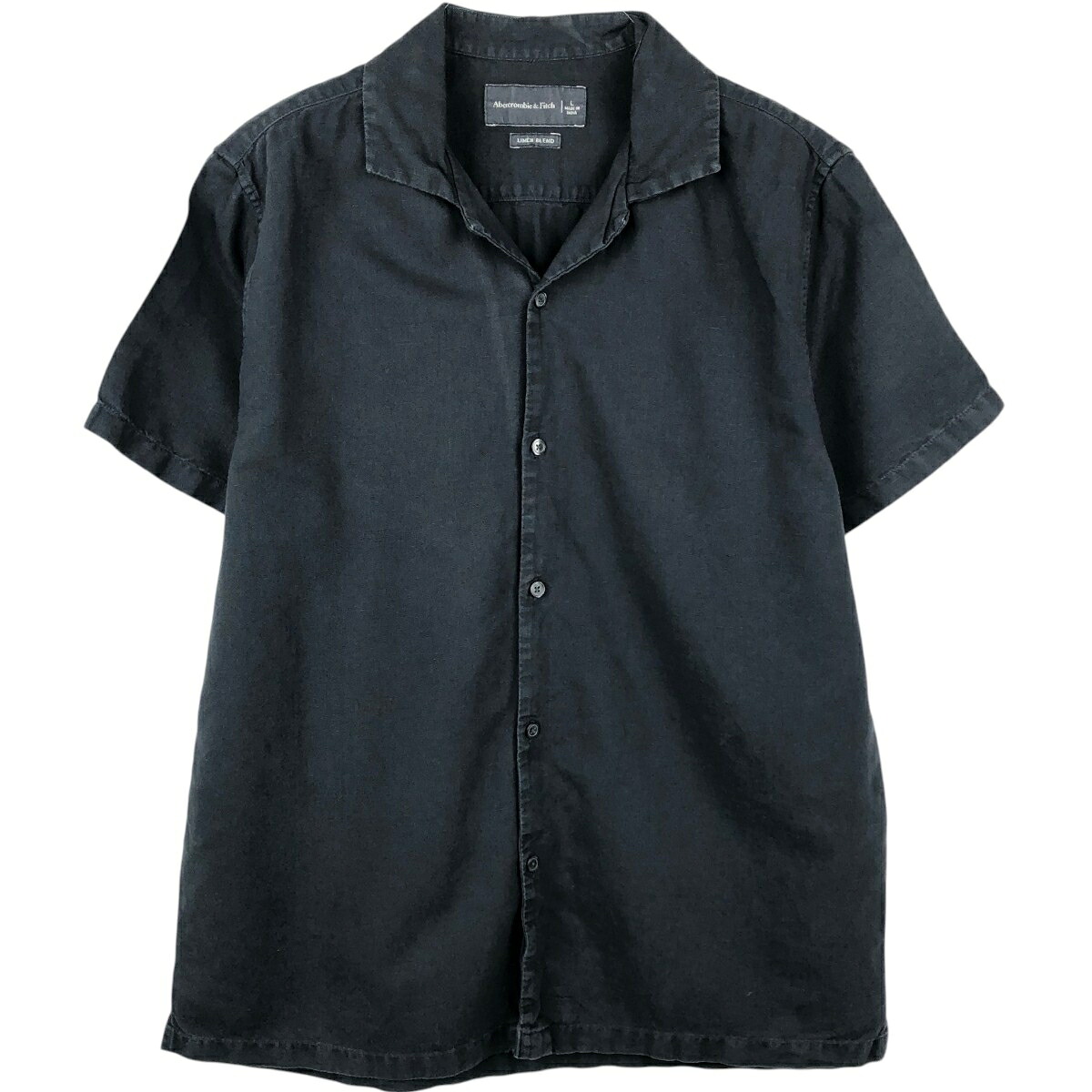 Abercrombie&Fitch/アバクロンビーアンドフィッチ 半袖 オープンカラー リネンシャツ