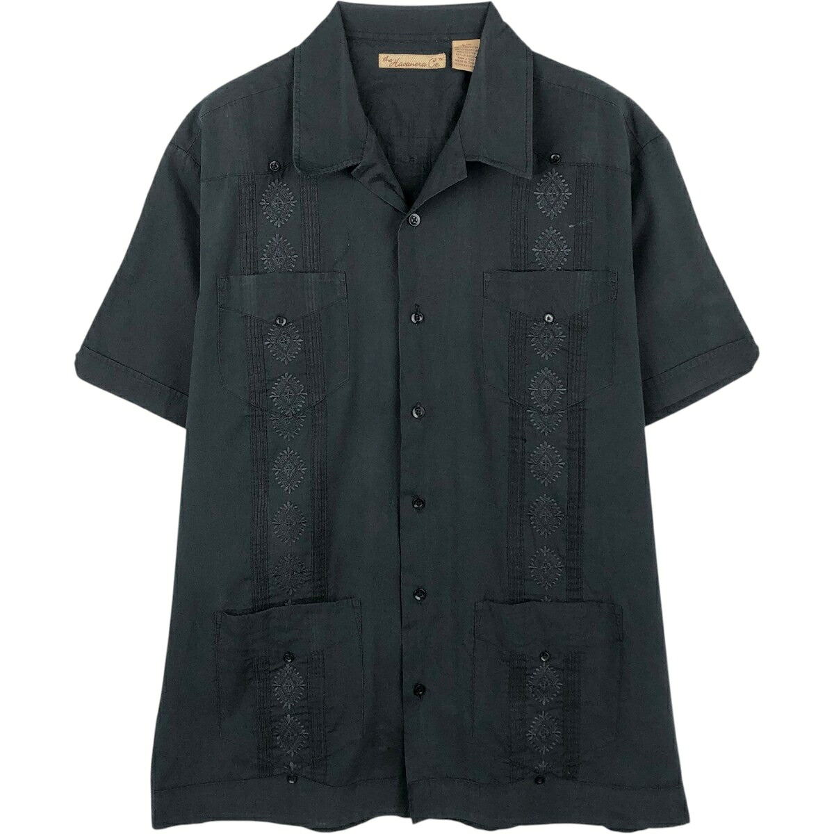 the Havanera co. 半袖 オープンカラー メキシカンシャツ キューバシャツ
