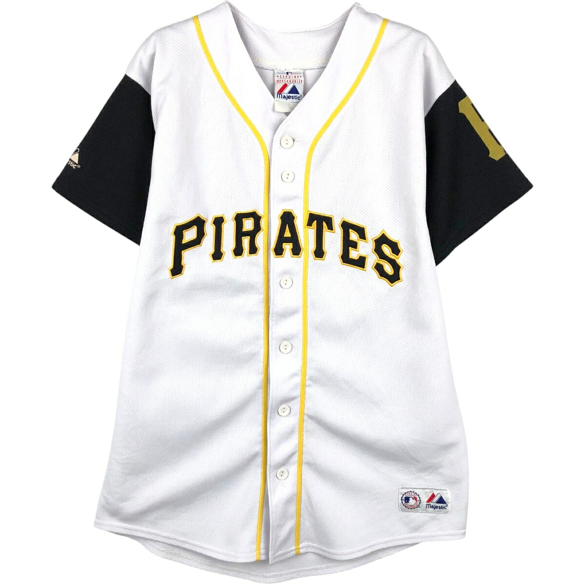 Majestic MLB PITTSBURGH PIRATES ピッツバーグパイレーツ ゲームシャツ ベースボールシャツ