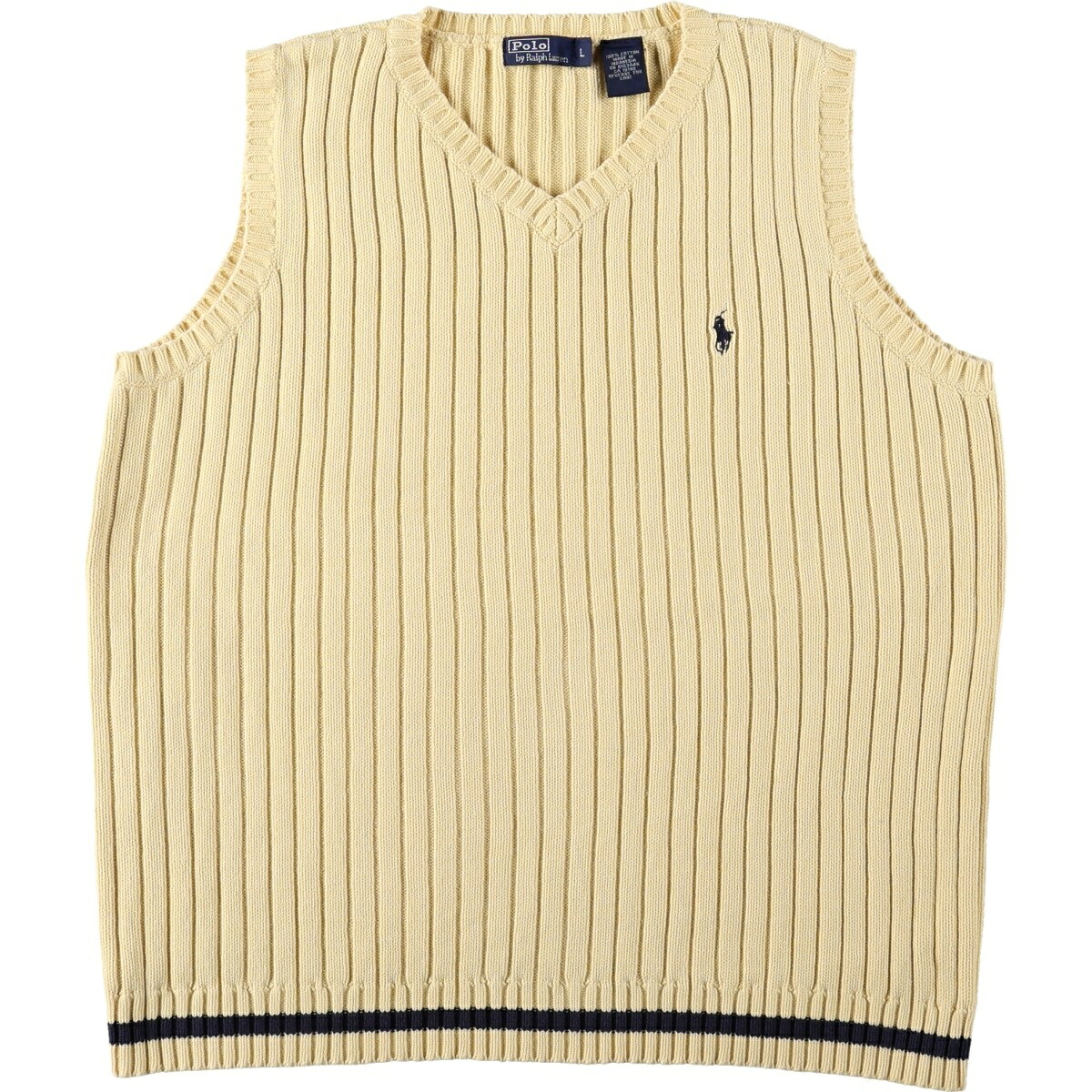 Ralph Lauren/ラルフローレン POLO by Ralph Lauren Vネック コットンニットベスト