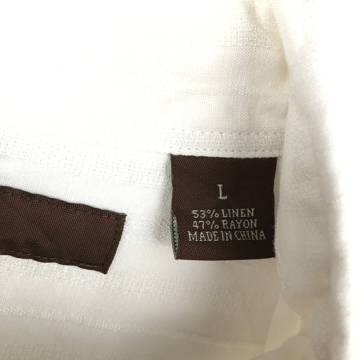 古着 ペリーエリス PERRY ELLIS マルチストライプ 半袖 リネン×レーヨンシャツ メンズL相当 /eaa670505 【中古】 【260825】