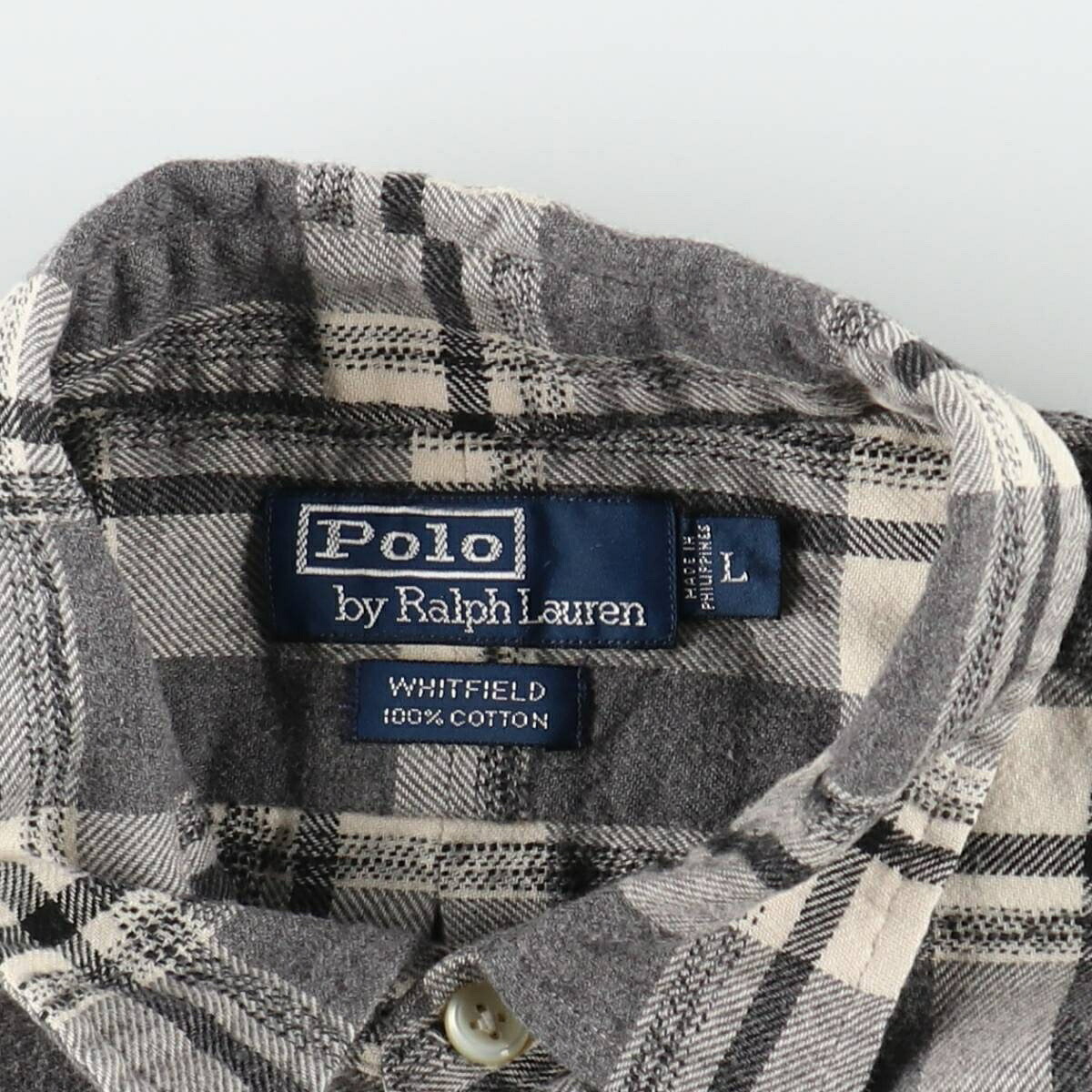 古着 ラルフローレン Ralph Lauren POLO by Ralph Lauren WHITFIELD 長袖 ライトネルチェックシャツ メンズL相当 /evb035546 【中古】 【260724】 【GR-NV-2608】