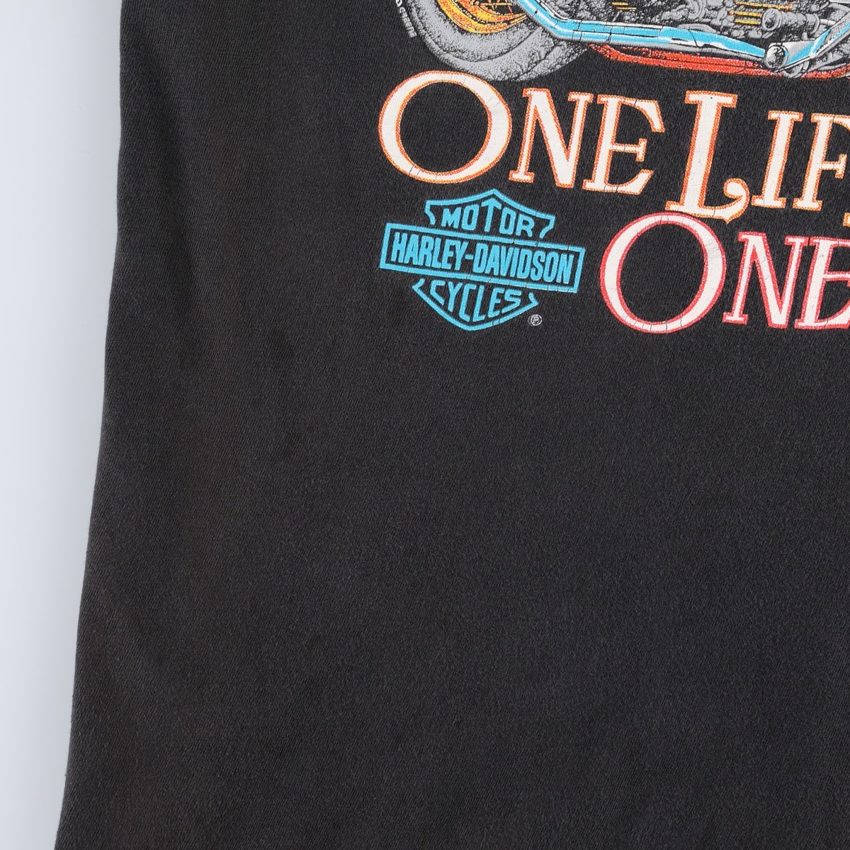 古着 90年代 ハーレーダビッドソン Harley-Davidson 鷲柄 イーグル柄 モーターサイクル バイクTシャツ USA製 メンズL相当 ヴィンテージ /evb035602 【中古】 【260801】 【V2608】