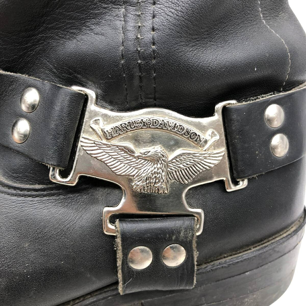 古着 ハーレーダビッドソン Harley-Davidson 厚底 スクエアトゥ リングブーツ 9 1/2M メンズ27.5cm相当 /svb001066 【中古】 【260807】 【V2608】